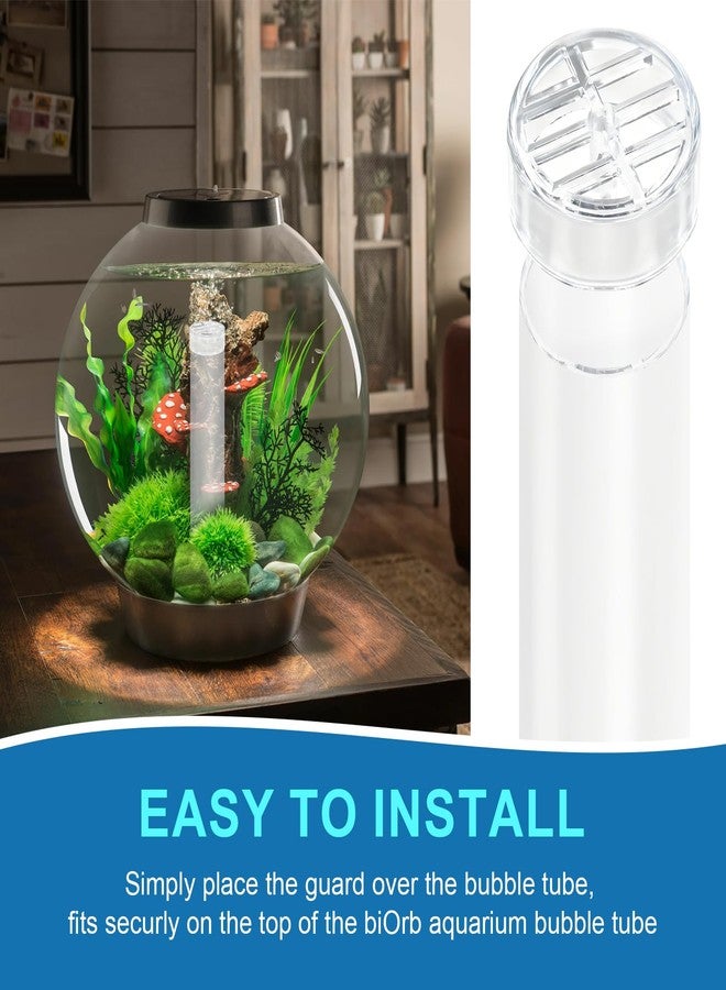 Batator Bubble Tube Guard for biOrb Aquarium, Acrylic Cover Aquariums Prevents Objects, Fish, Snails, Shrimp Out of Filter for Safe and Clean Tank -2PCS - Image 3